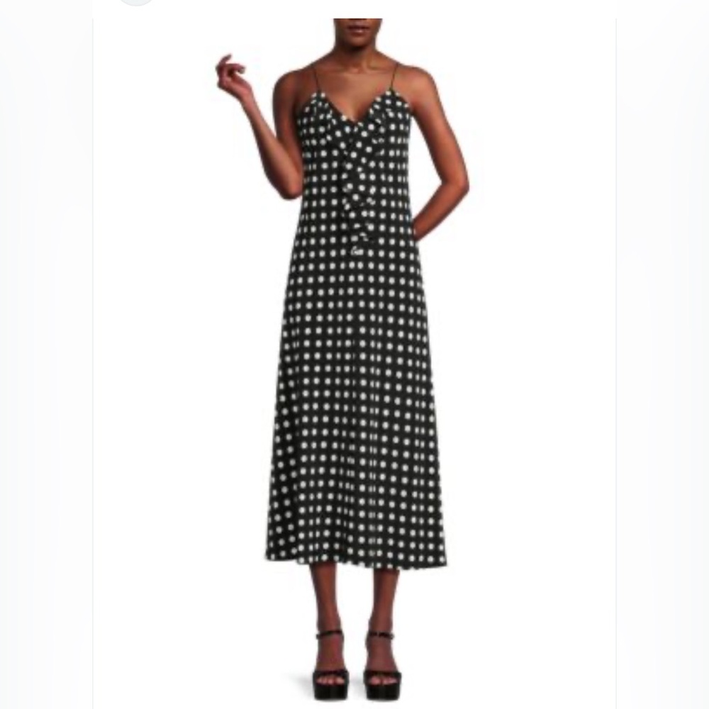 KARL LAGERFELD PARIS Spaghetti Strap Midi Dress Size 2 NWT